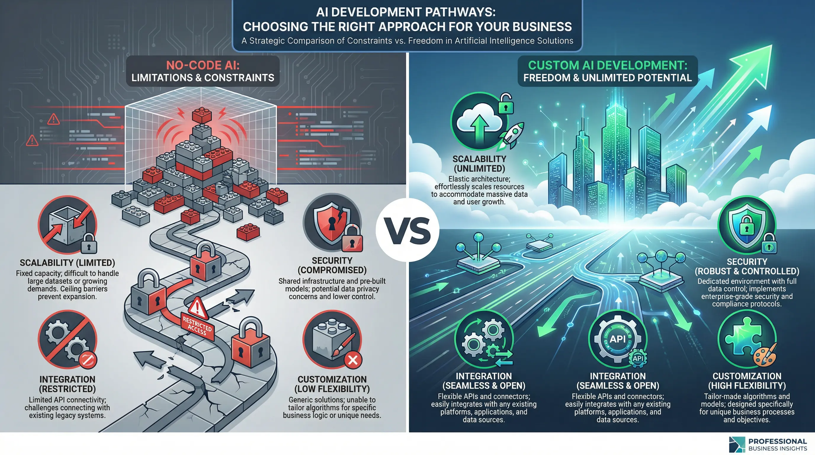 No-Code AI vs Custom AI Development Comparison